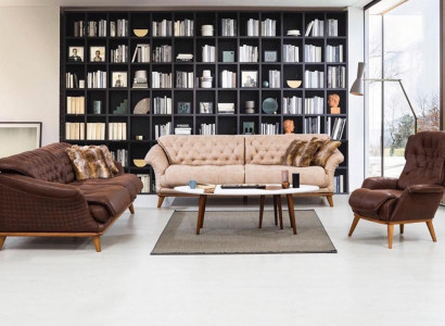 Sofa Couch Furniture Sofa Set 3+3+1 Seating Group Couches Sofas Fabric Textile